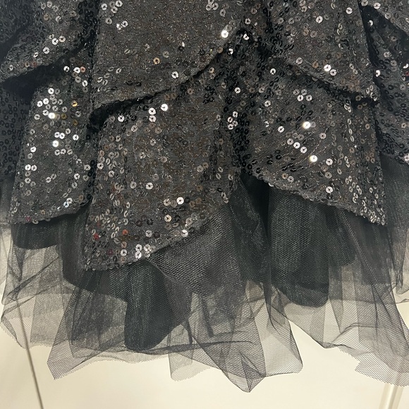 New - Betsey Johnson Black Strapless Sequin Dress - Picture 4 of 8